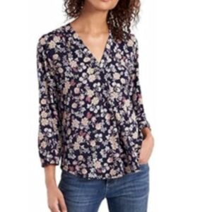 Two by Vincent Camuto Floral Popover Top Size Small